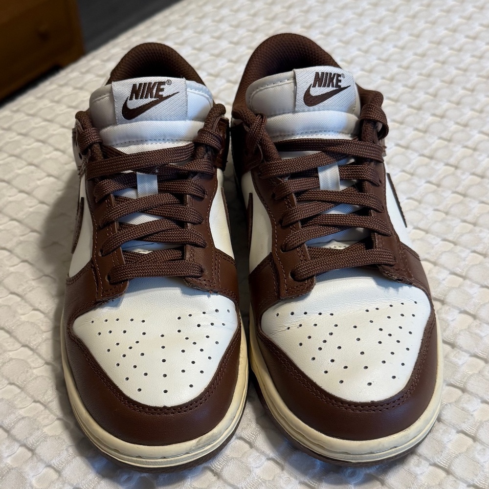 Nike Dunk Low, Color Sail Cacao/Wow, Women’s 6.5 Brown Cream FD1503-124 - Picture 6 of 9